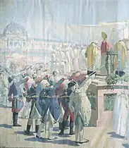 La Fête de la Fédération au Champ de Mars le 14 juillet 1790.