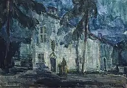 La maison natale de Jeanne d'Arc vue par Henry Ossawa Tanner en 1918.