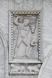 Relief sur une façade de la basilique Saint-Marc, Venise.