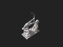 Modèle 3D de la statue d'Antoine Bourdelle, Héraklès archer.