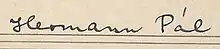 Signature Pál Hermann