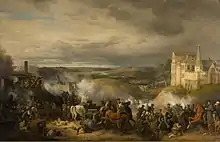 Scène de bataille au XIXe siècle.