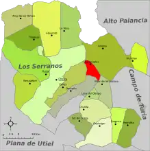 dans la comarque de Los Serranos.