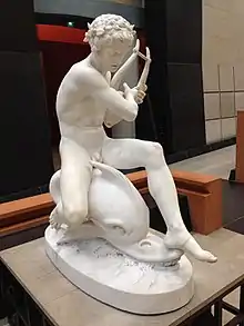 Ernest-Eugène Hiolle, Arion assis sur un dauphin, 1870.