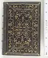 Reliure (plat supérieur) sur : Historia del invito cavalliero Platir..., Venise, 1548.