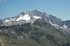 Le versant occidental de la Hochalmspitze depuis le refuge Hannoverhaus