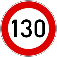 Panneau de signalisation serbe limitation de vitesse sur autoroute