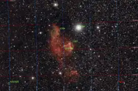 Localisation d'IC 63 et IC 59.