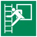 E016 – Fenêtre de secours avec échelle de secours