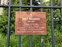 Panneau hommage, rue Albert Thuret, à Chevilly-Larue