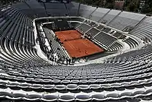 Court Central de tennis.
