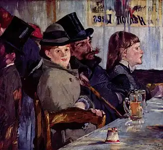 Au café, cabaret de Reichshoffen, 1878 (77 × 83 cm), Winterthour, Musée Oskar Reinhart « Am Römerholz ».