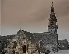 Le Tréhou : l'église paroissiale Sainte-Pitère (XVIIe siècle).