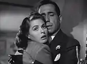 Ingrid Bergman et Humphrey Bogart dans Casablanca (1942).