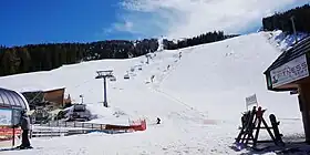 Vue aérienne de la station.