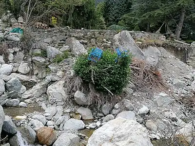Installation artistique de chaises Bleues de la ville de Nice.