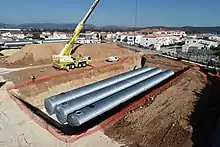 Installation d'un bassin d'orage