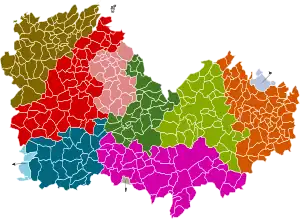 Carte des intercommunalités des Côtes-d'Armor au 1er janvier 2017.
