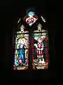 Vitrail de saint Aimé et la vierge Marie.