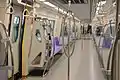 Intérieur d’un train de navette.