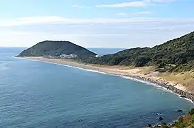 Vue aérienne du cap Irago.