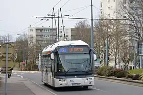 Trolleybus sur la ligne 2 du réseau Limougeaud