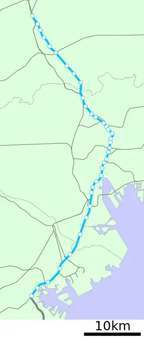 Voir la carte de la ligne.