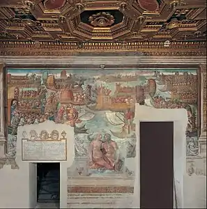 Bataille navale, attribuée à Jacopo Ripanda (1516).