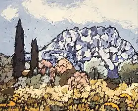 La Brêche aux Moines (1992). (50 × 61 cm)