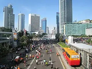 Jakarta weekly Car Free Day, 2010.
