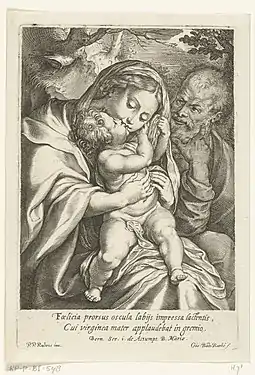 6 : La sainte Famille d'après Pierre Paul Rubens.