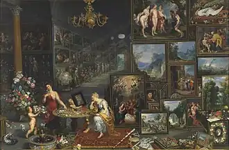 Jan Brueghel l'Ancien et al., Allégorie de la vue et de l'odorat, v. 1618.