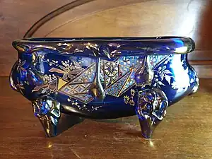 Jardinière en verre d'Auguste Jean (entre 1877 et 1884). Collection privée.