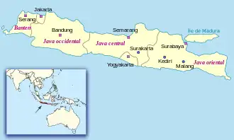 Carte administrative de Java