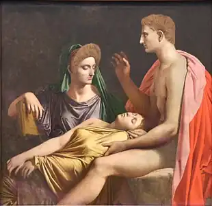 Virgile lisant L'Énéide devant Auguste, Livie et Octavie, vers 1819, Bruxelles, musées royaux des Beaux-Arts de Belgique.