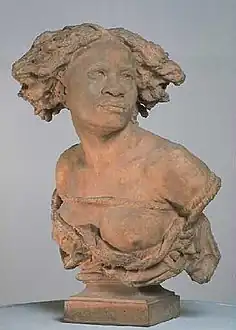 Pourquoi naître esclave ? en terre cuite, Musée de la Chartreuse de Douai.