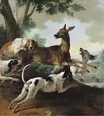 Jean-Baptiste Oudry, Chasse au chevreuil, 1725.