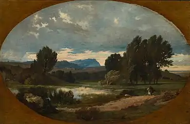 Paysage au cavalier sur un cheval blanc (1846), Cleveland Museum of Art.