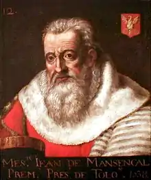 Portrait de Jean de Mansencal, premier président au Parlement.