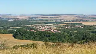 Vue de Jeandelaincourt depuis le mont Saint-Jean.