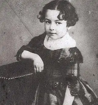 Jeanne-Gabrielle Clésinger dite « Nini » (vers 1854), daguerréotype anonyme, Nohant-Vic, Domaine de George Sand.