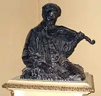 Miklós Ligeti, buste du violoniste hongrois Jenő Hubay (1858-1937). Palais de la musique, Miskolc, Hongrie.