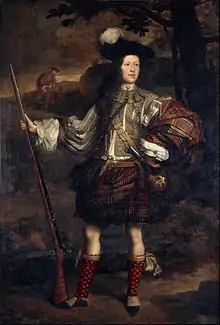 John Michael Wright, Lord Mungo Murray en plaid, 1683.
