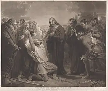 Christ giving sight to the blind (1816, Centre d'art britannique de Yale).