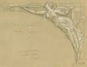 Joseph Félon, Esquisse d’une Renommée pour l’hôtel de ville de Paris (XIXe siècle).