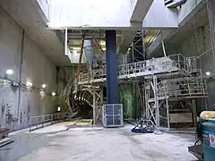 Partie du tunnel en cours de forage en direction de Mairie d'Aubervilliers.