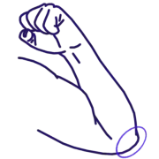 Empi ou hiji, le coude.