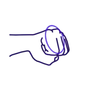 Seiken, face avant du poing.