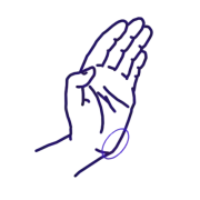 Seiryūtō, angle extérieur du talon de la main.