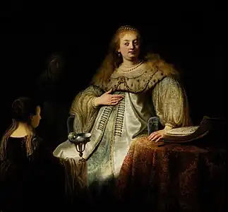Sophonisbe recevant la coupe de poison,1634, Rembrandt.